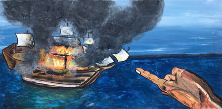 Burn the Ship painting