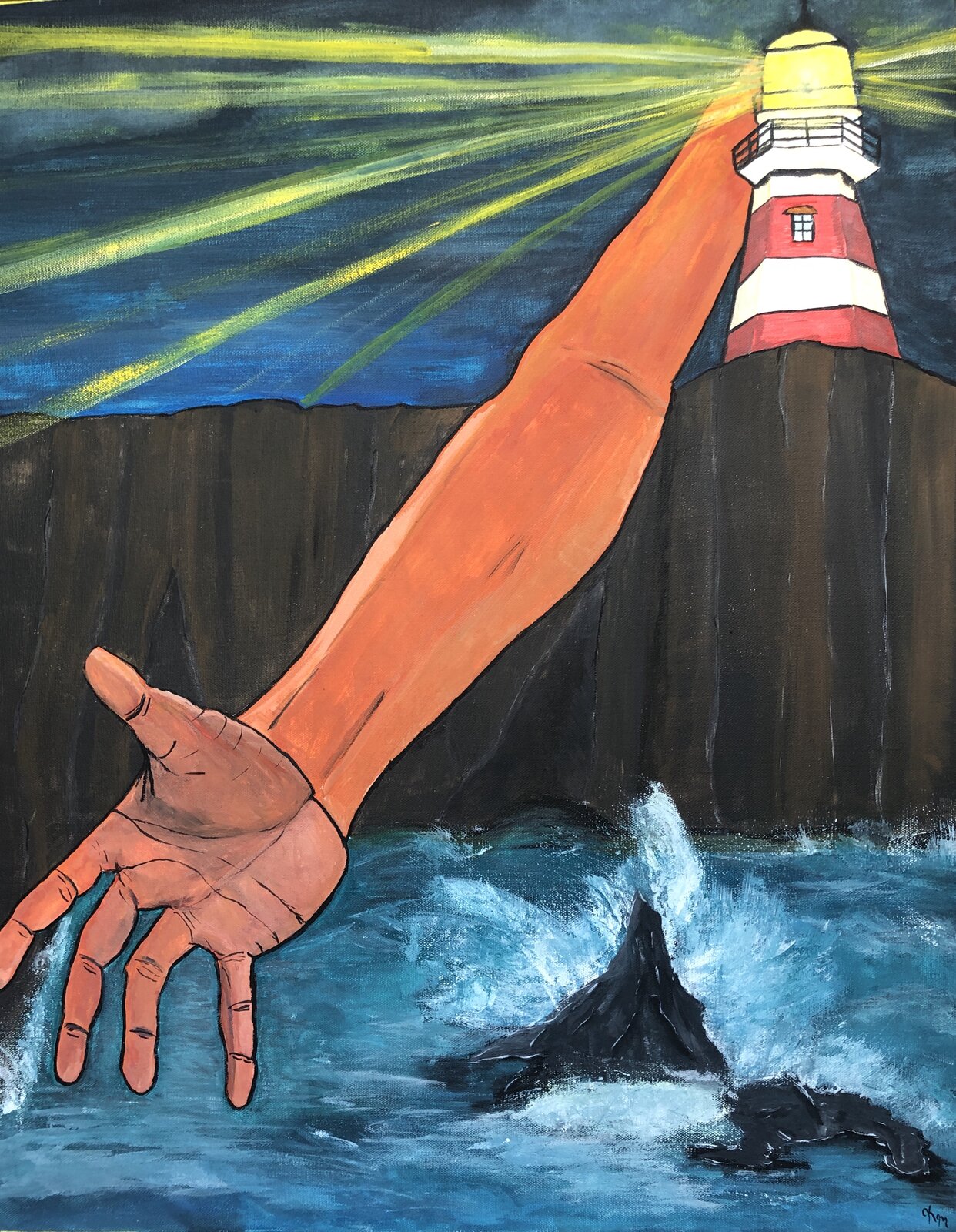 Leave the Light On painting