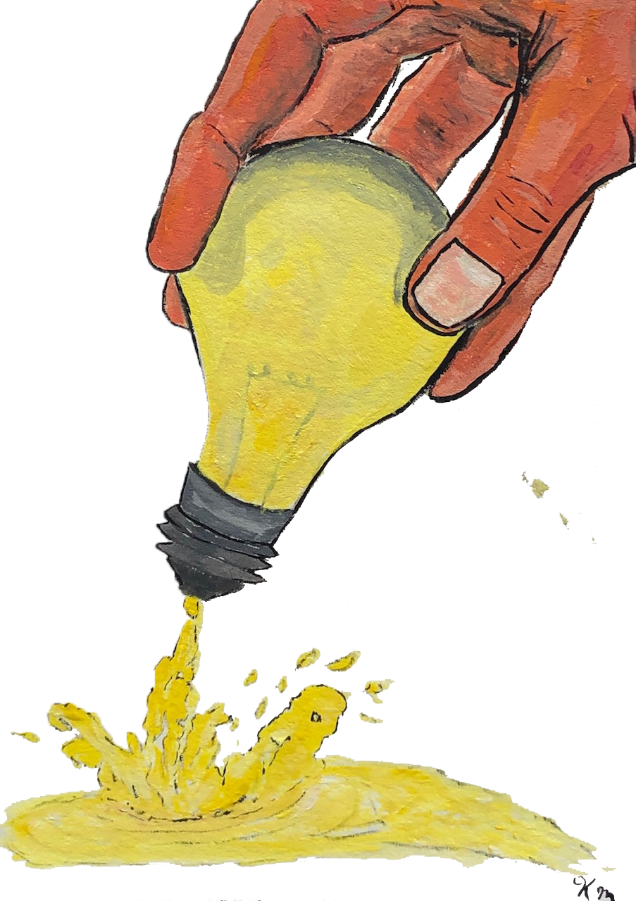 Lightbulb painting