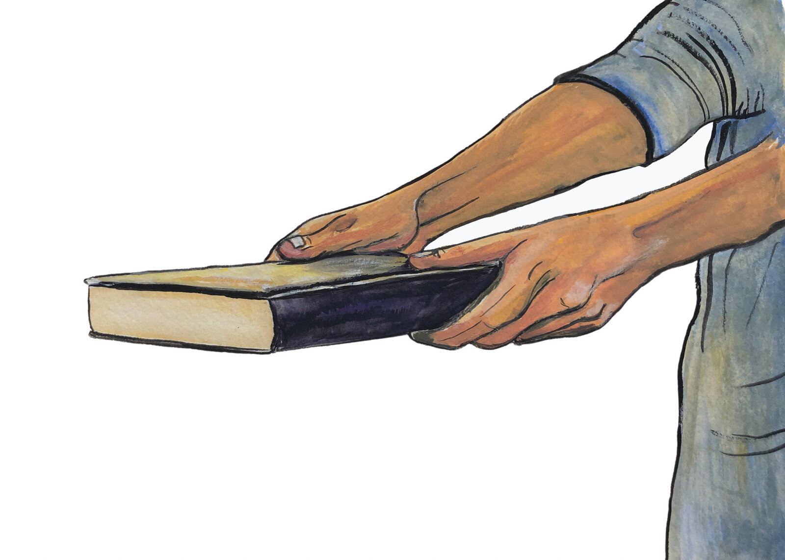 Book Woman painting